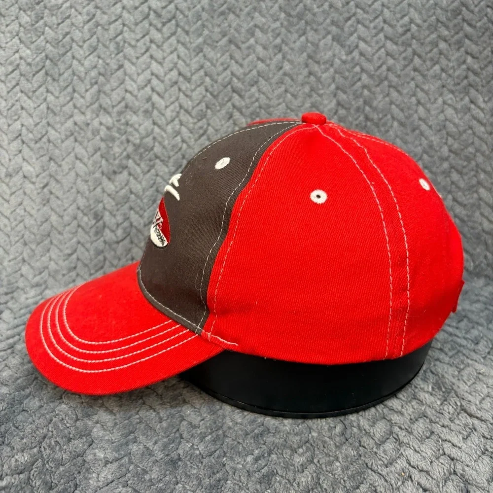 FLW Outdoors Fishing Hat Red Charcoal Grey Adjustable Baseball Cap Embroidered